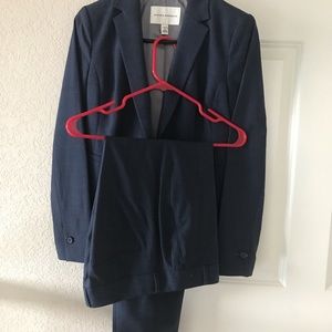 Banana Republic Wool Work Suits Grey Blue Size 0/2